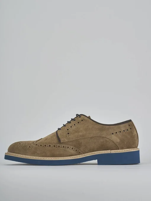 Stringate camoscio marrone