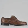 Stringate pelle marrone