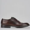 Stringate pelle marrone