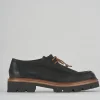Stringate tacco 2cm nabuk nero