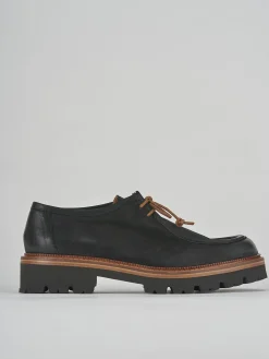 Stringate tacco 2cm nabuk nero