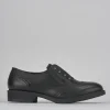 Stringate tacco 2cm pelle nero