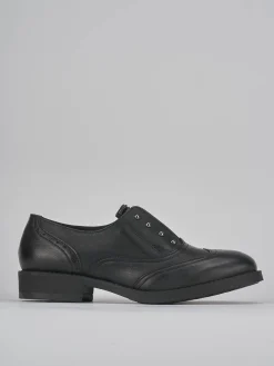 Stringate tacco 2cm pelle nero