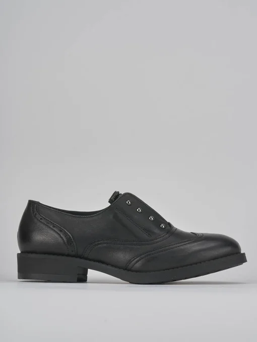 Stringate tacco 2cm pelle nero