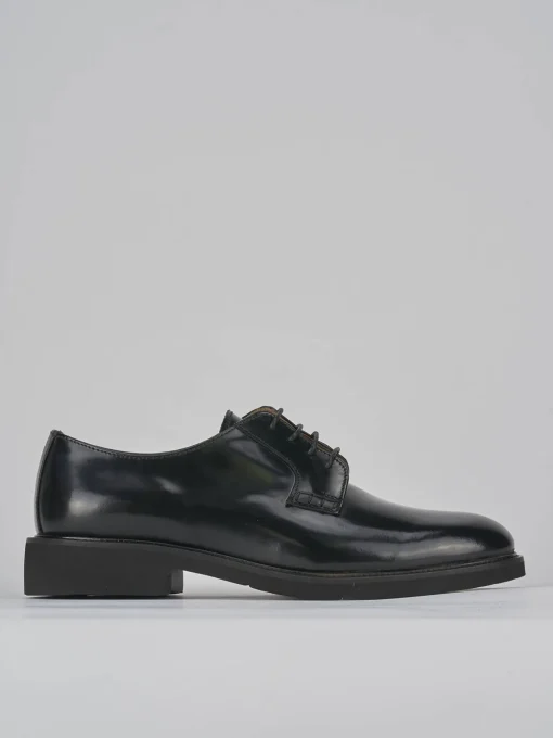 Stringate tacco 2cm pelle nero