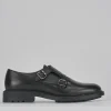 Stringate tacco 2cm pelle nero