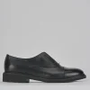Stringate tacco 2cm pelle nero