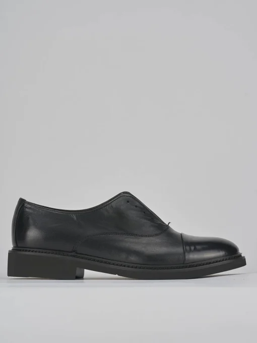 Stringate tacco 2cm pelle nero