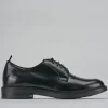 Stringate tacco 2cm pelle nero
