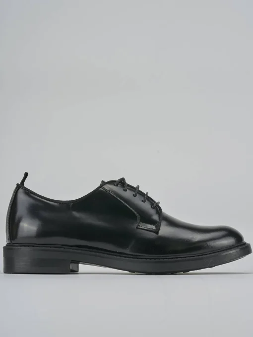 Stringate tacco 2cm pelle nero