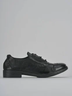 Stringate tacco 1cm pelle nero