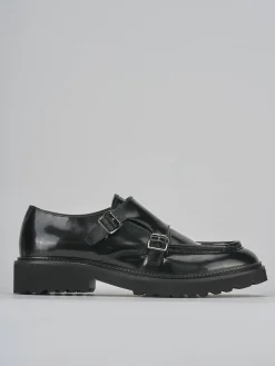 Stringate tacco 3cm pelle nero