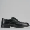 Stringate tacco 2cm pelle nero
