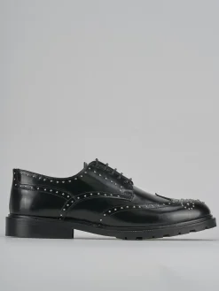 Stringate tacco 2cm pelle nero