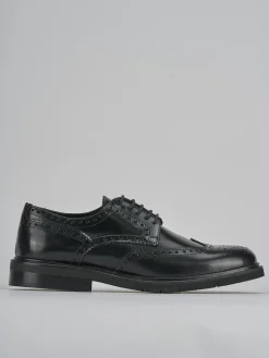 Stringate tacco 2cm pelle nero