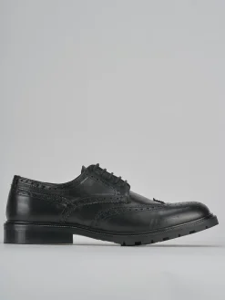 Stringate tacco 2cm pelle nero