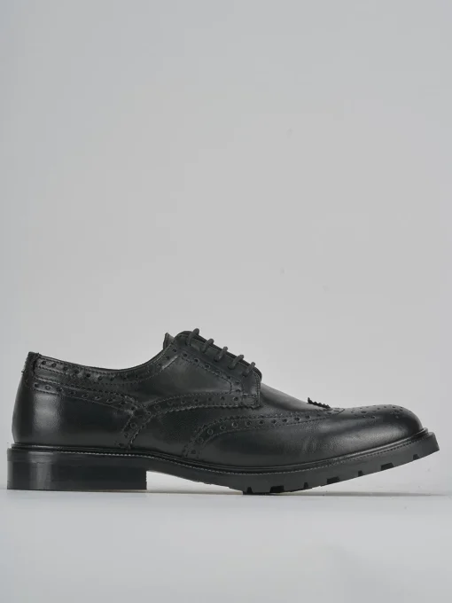 Stringate tacco 2cm pelle nero