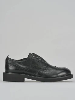 Stringate tacco 2cm pelle nero