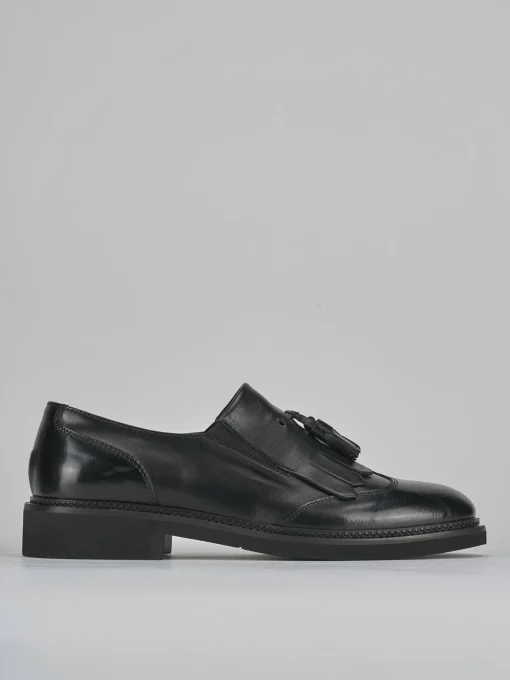 Stringate tacco 2cm pelle nero