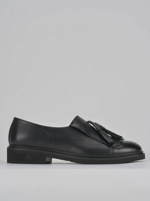 Stringate tacco 2cm pelle nero