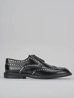 Stringate tacco 1cm pelle nero