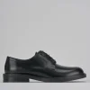 Stringate tacco 1cm pelle nero