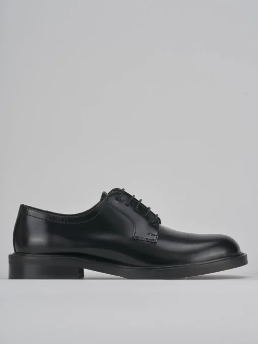 Stringate tacco 1cm pelle nero