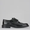 Stringate tacco 1cm pelle nero