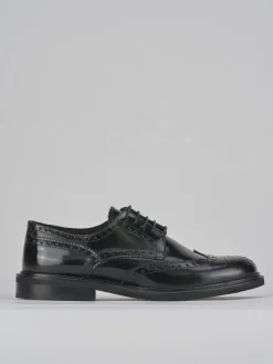 Stringate tacco 1cm pelle nero