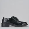 Stringate tacco 2cm pelle nero