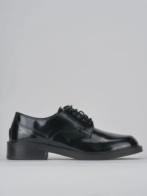 Stringate tacco 2cm pelle nero