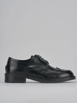 Stringate tacco 2cm pelle nero