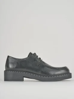 Stringate tacco 3cm pelle nero