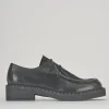 Stringate tacco 3cm pelle nero