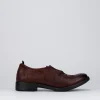 Stringate tacco 1cm pelle rosso