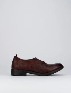Stringate tacco 1cm pelle rosso