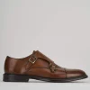 Stringate tacco 1cm pelle marrone