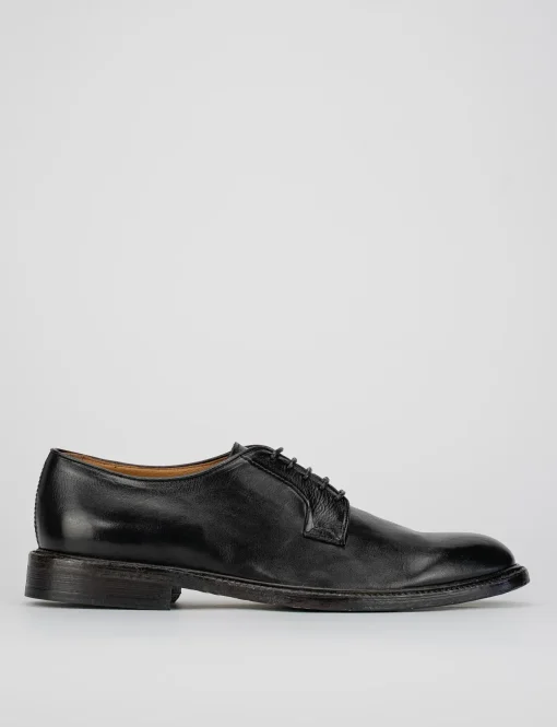 Stringate tacco 1cm pelle nero