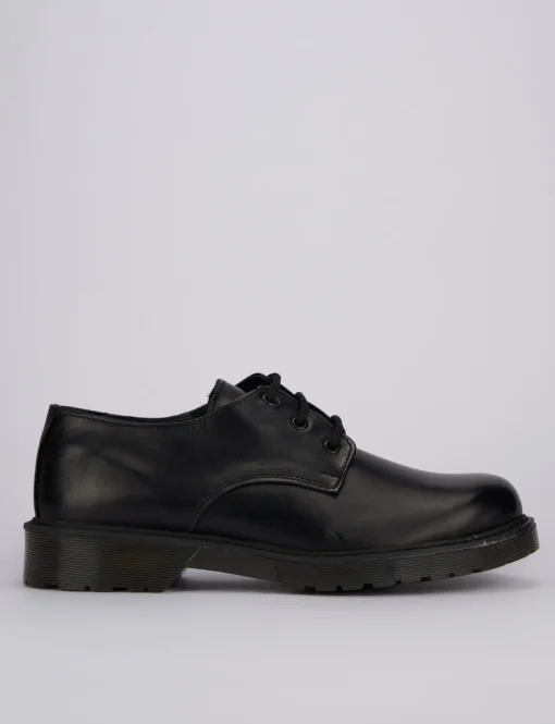 Stringate tacco 1cm pelle nero
