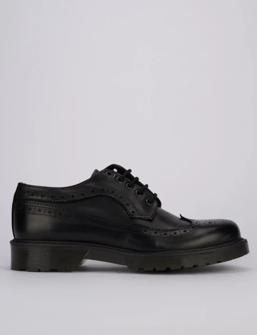 Stringate tacco 1cm pelle nero