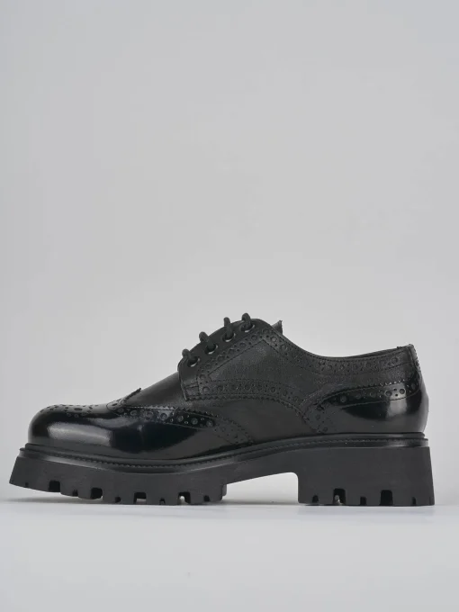 Stringate tacco 2cm pelle nero