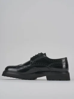 Stringate tacco 2cm pelle nero