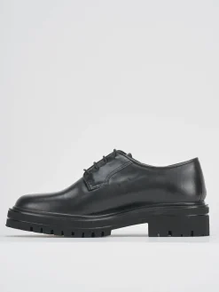 Stringate tacco 2cm pelle nero