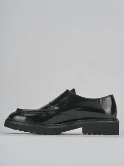 Stringate tacco 3cm pelle nero