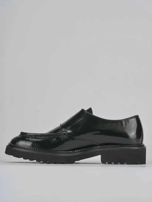 Stringate tacco 3cm pelle nero