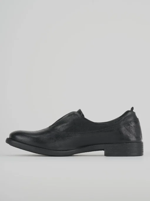Stringate tacco 1cm pelle nero