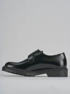 Stringate tacco 2cm pelle nero