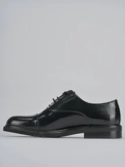 Stringate tacco 2cm pelle nero