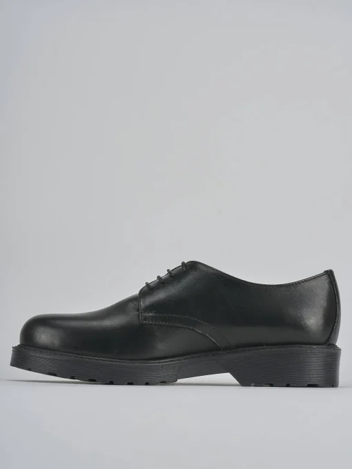 Stringate tacco 2cm pelle nero