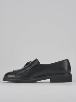 Stringate tacco 2cm pelle nero